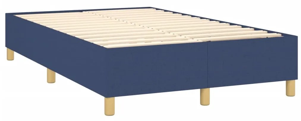 Giroletto a molle con materasso blu 120x190 cm in tessuto