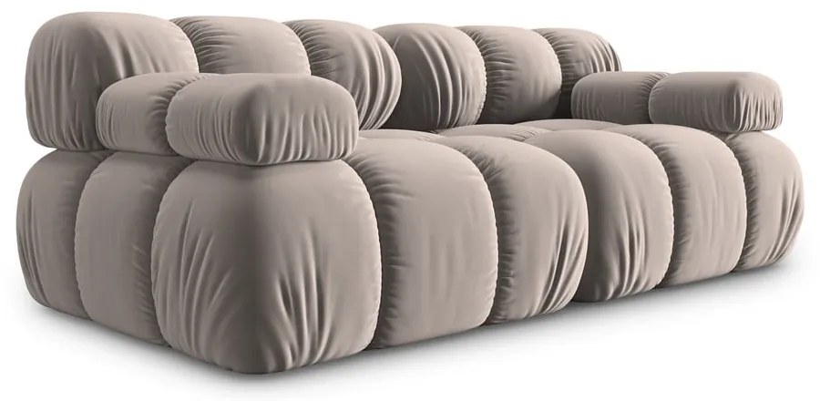 Divano componibile in marrone chiaro con rivestimento in velluto 188 cm Bellis – Micadoni