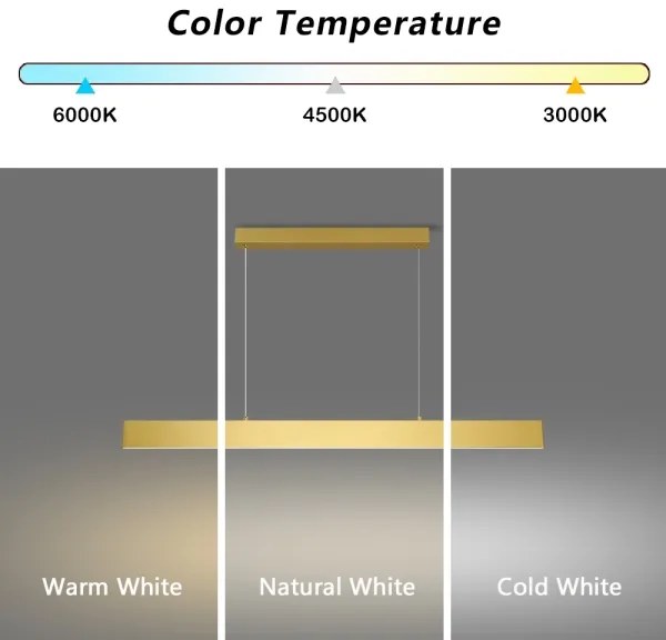 Brilagi - Lampadario a sospensione con filo LED dimmerabile SLIMLINE LED/40W/230V 3000-6000K oro + +TC