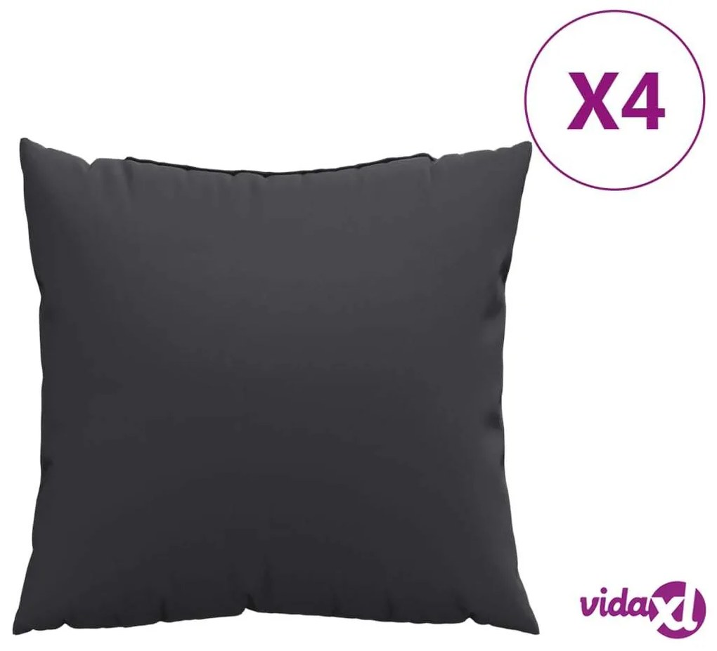 vidaXL Cuscini Decorativi 4 pz Neri 50x50 cm in Tessuto