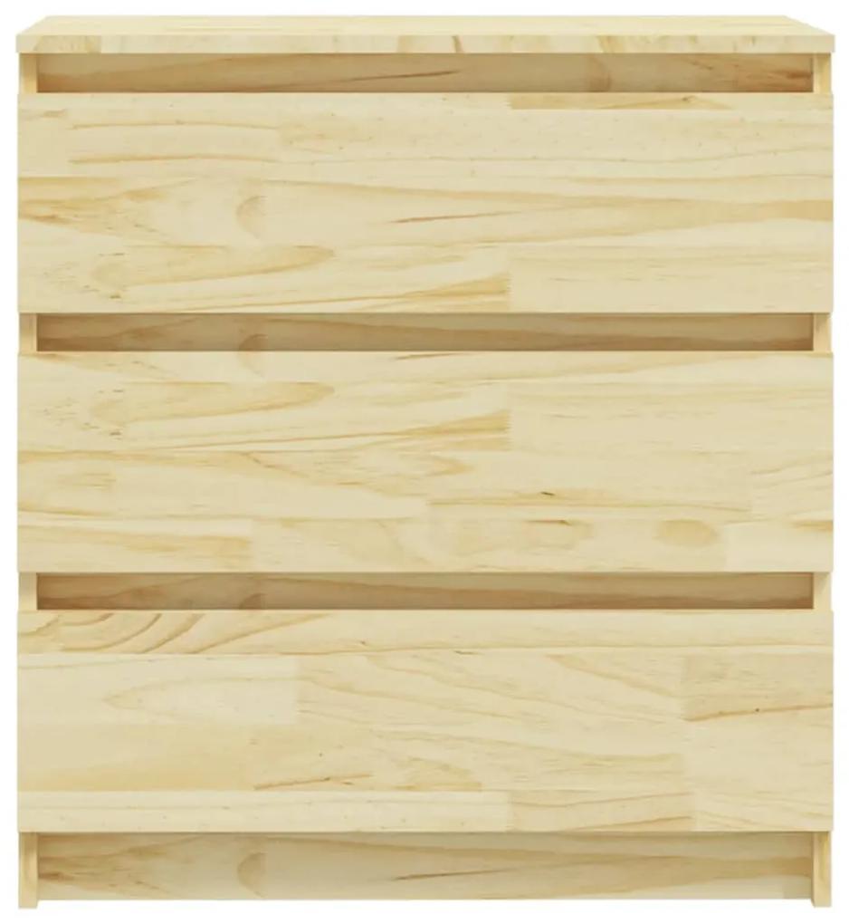 Comodino 60x36x64 cm in legno massello di pino