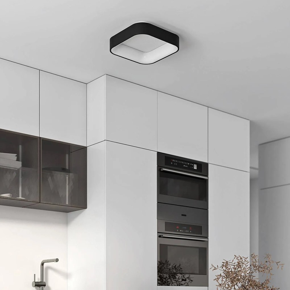 Plafoniera a LED Aleksi Arcchio, dimmerabile, Nero, Cucina, Metallo, Moderno, Plafoniera LED
