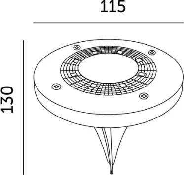 Set da 4 lampade solari a LED CLAVO LED/1xAAA 4000K IP44 300 mAh