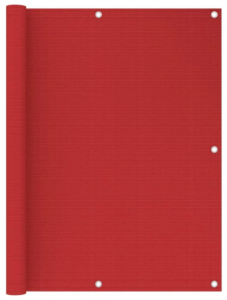 Paravento Da Balcone Rosso 120x500 Cm İn Hdpe /