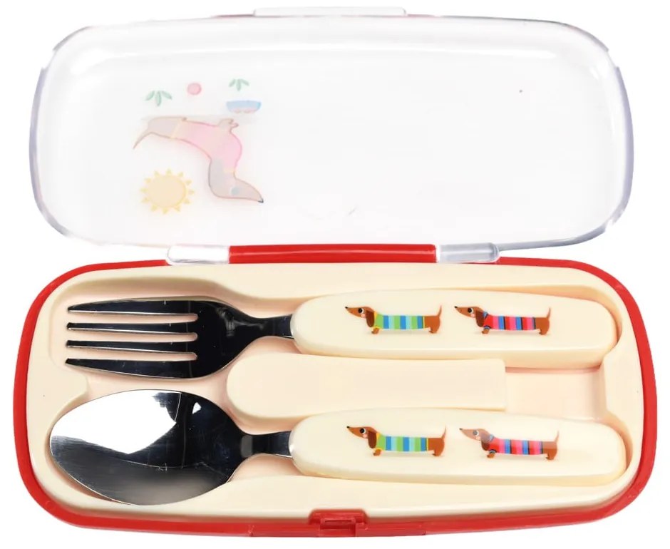 Posate per bambini in acciaio inox 2 pz Sausage Dog – Rex London