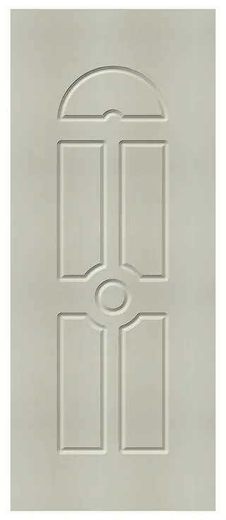 Pannello per porta d'ingresso P087 pellicolato pvc grigio L 92  x H 210.5 cm, Sp 6 mm apertura reversibile