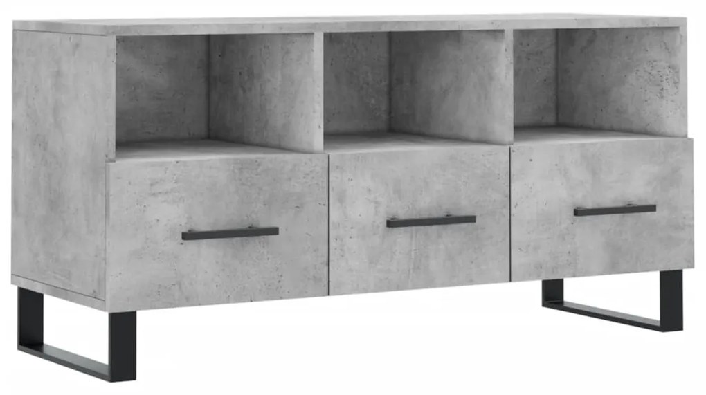 Mobile porta tv grigio cemento 102x36x50 cm legno multistrato