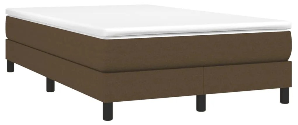 Giroletto a molle con materasso marrone scuro 120x190cm tessuto