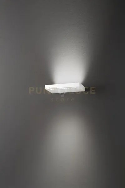 Applique bed in alluminio colore bianco 28cm a led 8w + 8w 1280lm -...
