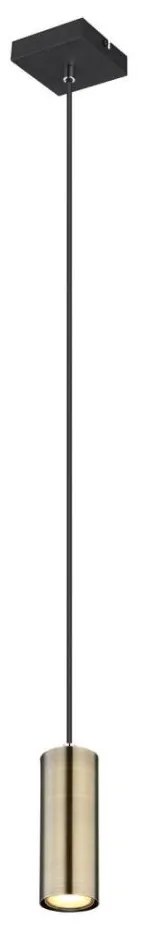 Globo 57911HM - Lampadario a sospensione con filo ROBBY 1xGU10/35W/230V nero/ottone
