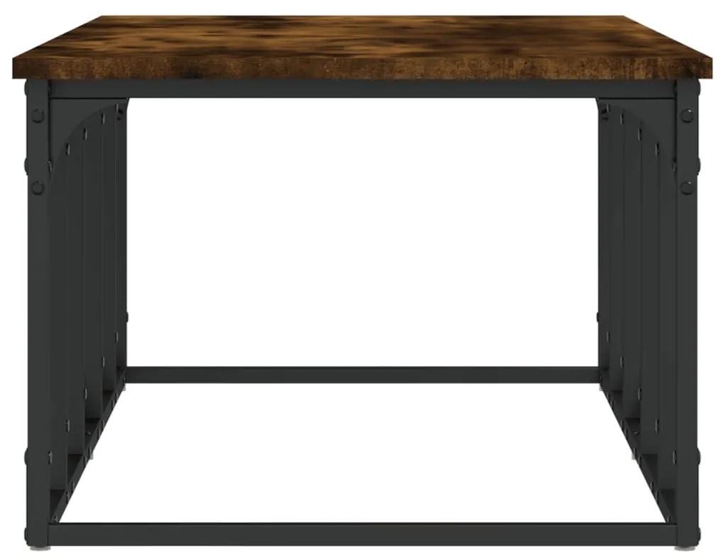 Tavolino da Salotto Rovere Fumo 100x50x35,5cm Legno Multistrato