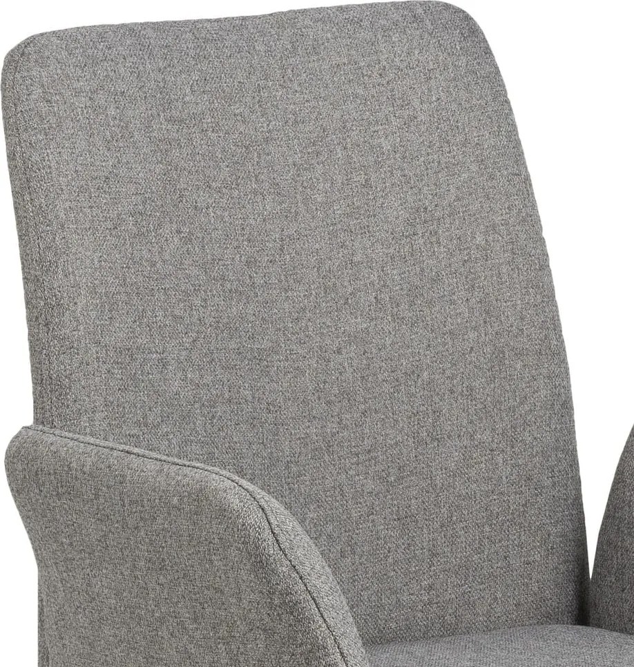 Sedia da pranzo grigia in imbottito con braccioli Naya – Actona