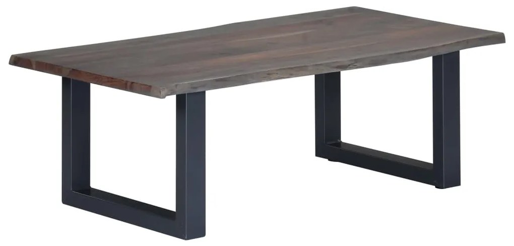 Tavolino Da Salotto Con Bordi Vivi 115x60x40 Cm Massello Acacia /