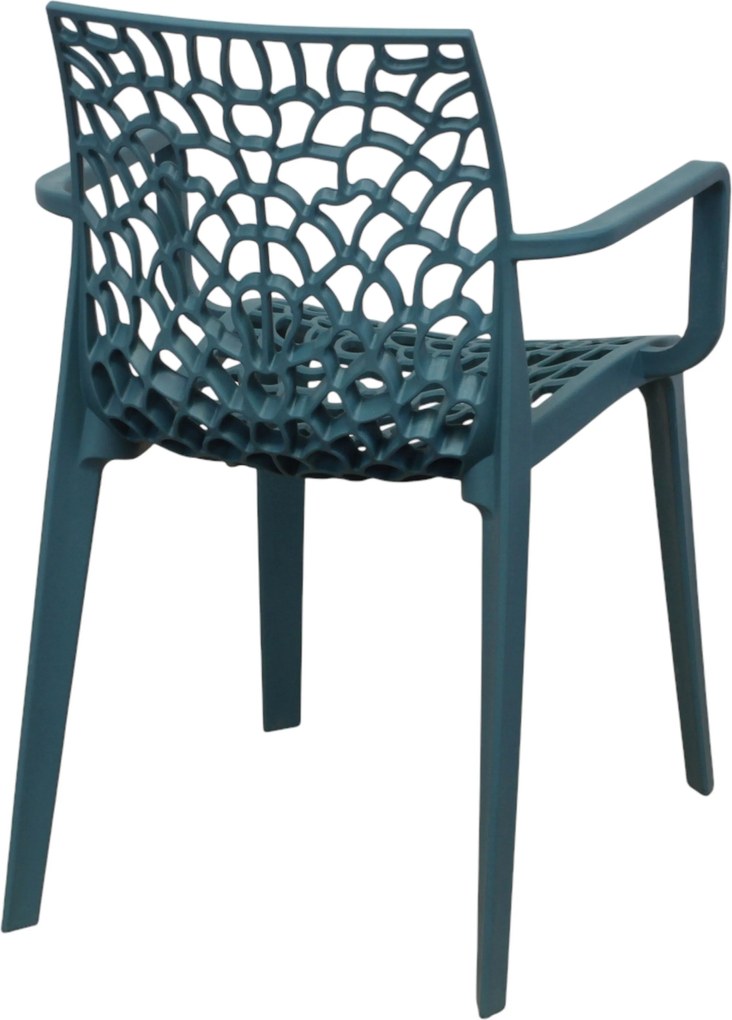 GEORGETA - poltrona moderna in polipropilene con decorazione