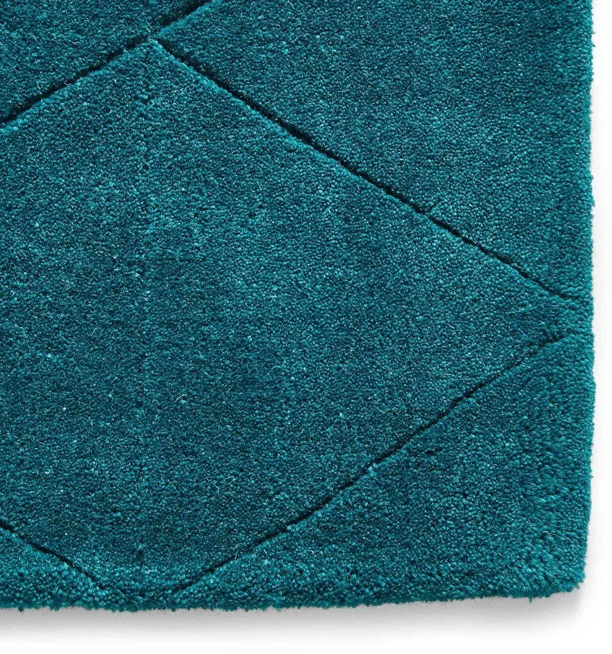 Tappeto in lana verde smeraldo , 150 x 230 cm Kasbah - Think Rugs