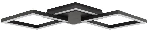 Brilliant - Plafoniera LED JORVIC LED/21W/230V 28x61,5 cm nera