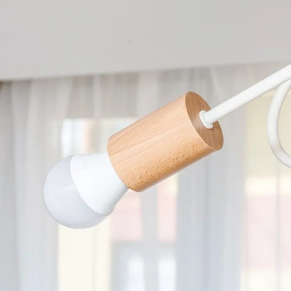 Plafoniera OXFORD 3xE27/15W/230V, finitura pino/crema