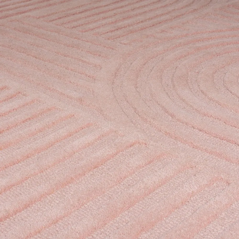 Tappeto in lana rosa 160x230 cm Zen Garden - Flair Rugs