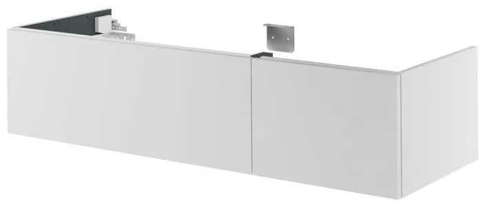 Mobile da bagno sospeso sotto lavabo L 135 x H 32 x P 48 cm bianco laccato, 1 cassetto SENSEA Neo