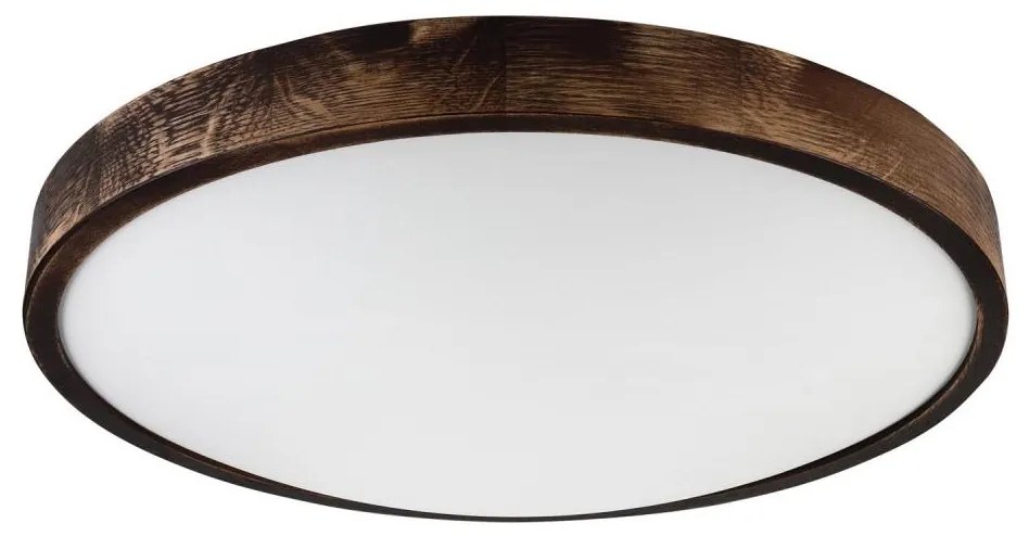 Plafoniera OAK SMOKY SLIM 3xE27/15W/230V Ø 47 cm rovere/marrone scuro