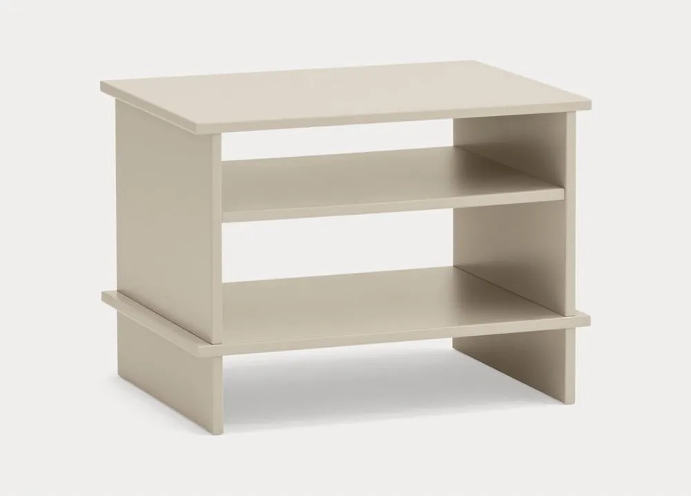 Comodino color crema con ripiani Inari – Teulat