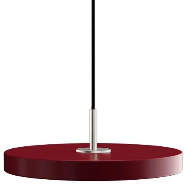 Asteria Mini Lampada a Sospensione Rosso Rubino/Top Acciaio - UMAGE