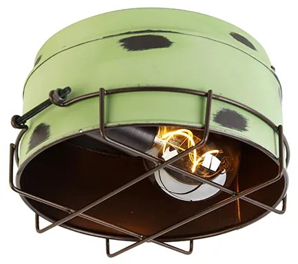 Lampada da parete industriale verde 25 cm - Barril