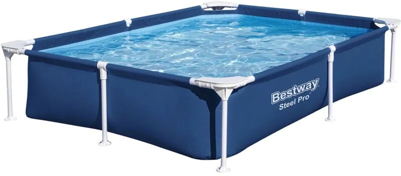 Piscina steel pro rettangolare telaio portante cm.221x150x43h. - kg.9,6 - lt.1.200 (art.56401)