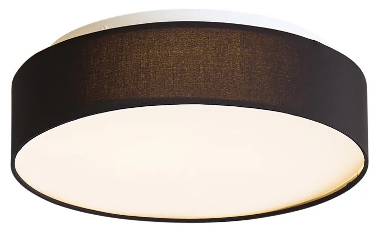 Plafoniera Smart Nera 35cm con LED e Telecomando - Flat Drum