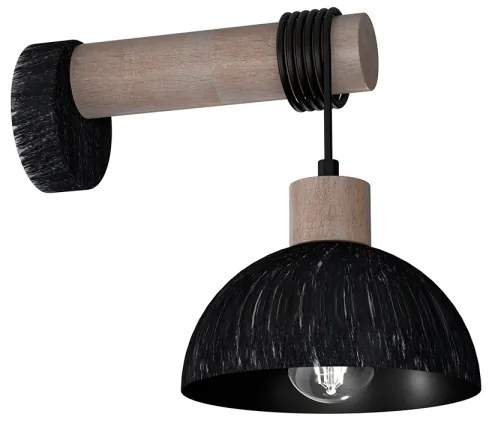 Applique ERIK 1xE27/60W/230V marrone/nera