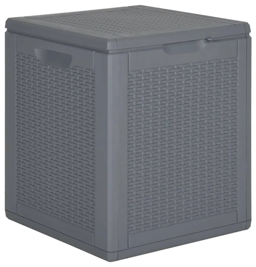 Contenitore Da Giardino Grigio İn Rattan Pp 90 L /