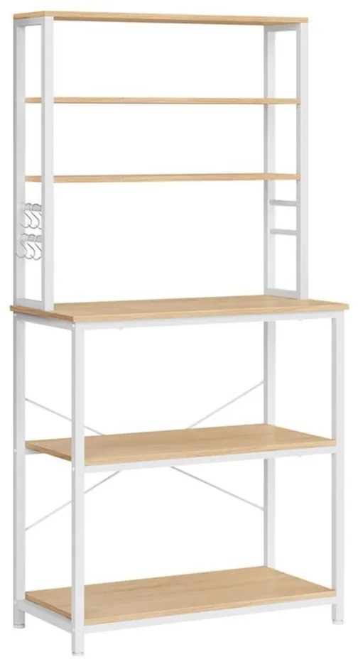 Scaffale da cucina MARGE marrone/bianco