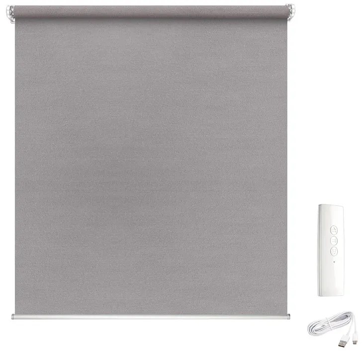 Tenda a rullo motorizzata filtrante MADECO Eroll grigio 64 x 250 cm