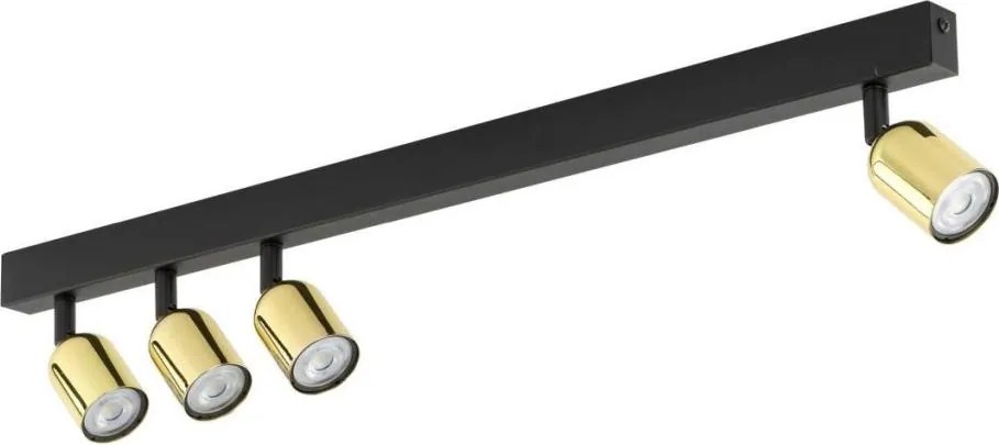 Faretto LED TOP 4x GU10/10W/230V nero/oro