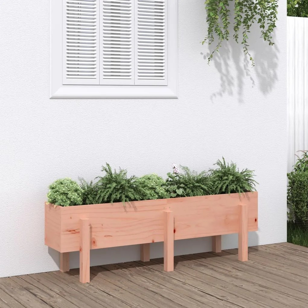 Fioriera Rialzata Giardino 121x30x38 Cm Legno Massello Douglas /