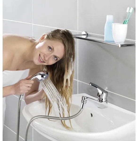 WENKO 22866100 - Doccia UNIVERSAL 170x6,5 cm finitura lucida cromo/argento/grigio