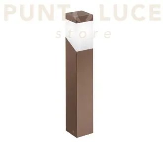 Ges620- paletto ruggine 1 luce attacco e27 ip44 alluminio 60cm