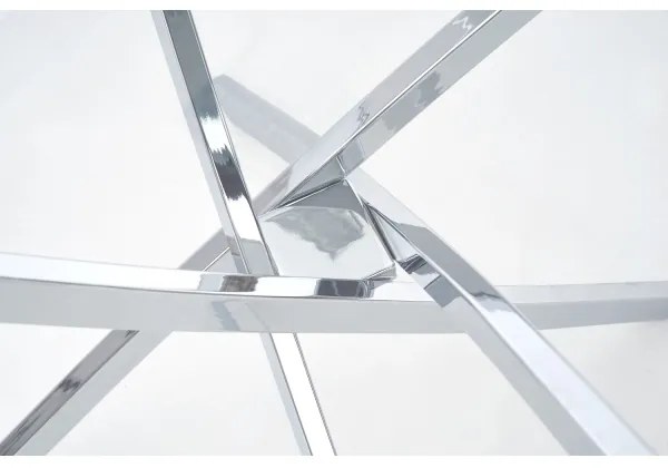 Tavolo da pranzo ESTEN trasparente/argento
