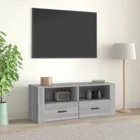 Mobile TV Grigio Sonoma 100x35x40 cm in Legno Multistrato 816814