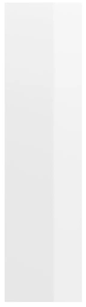Armadietto a muro per tv bianco lucido 37x37x142,5cm truciolato