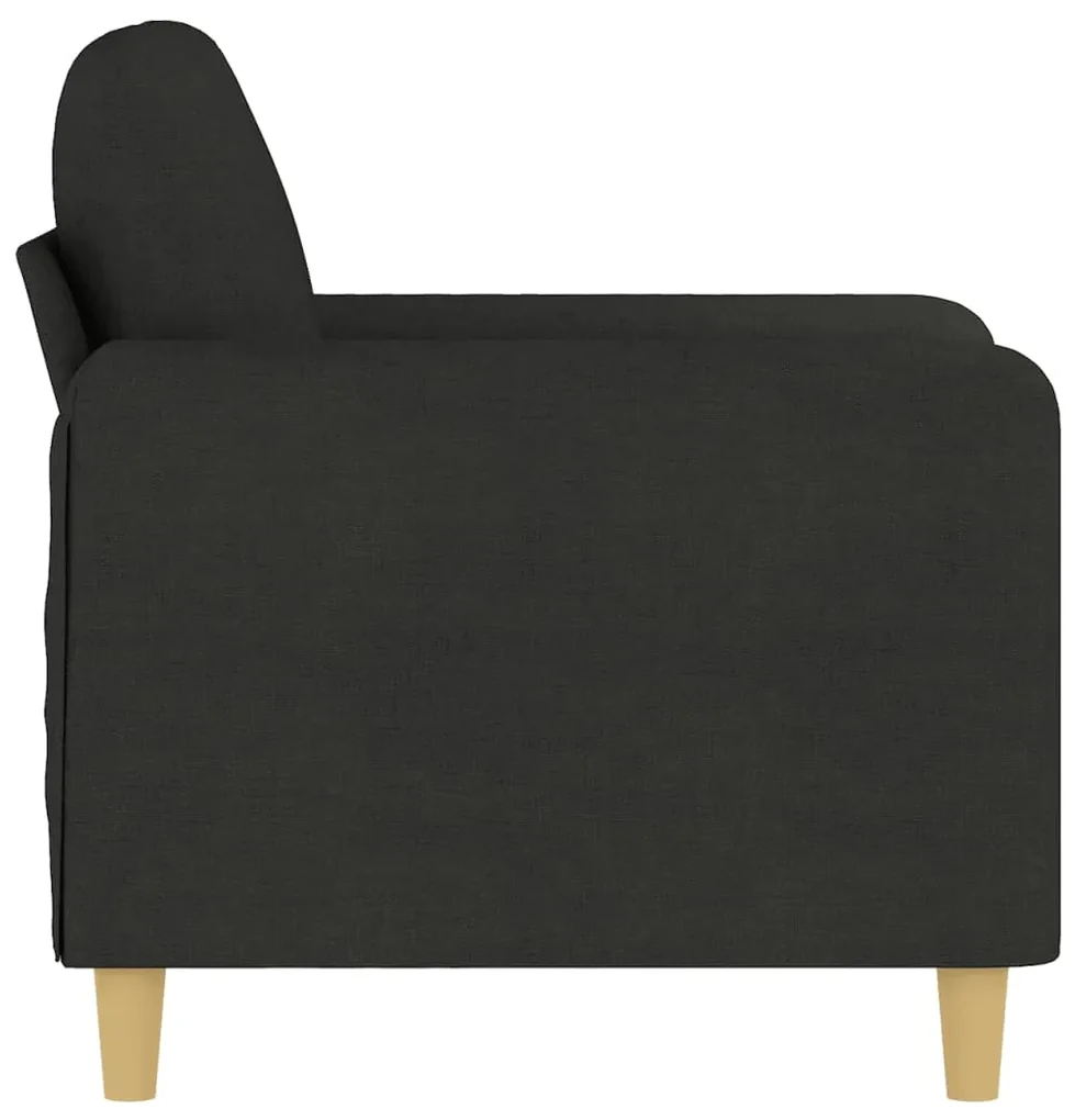 Poltrona nera 60 cm in tessuto