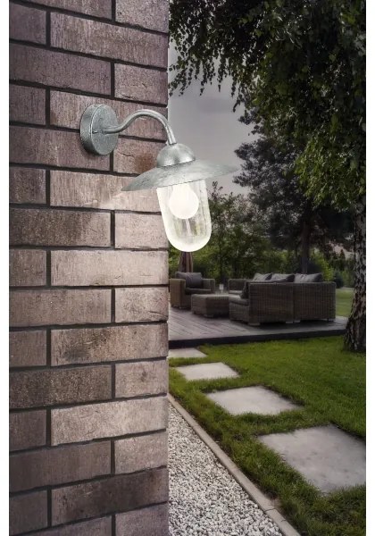 EGLO 88489 - Applique da esterno MILTON acciaio galvanico