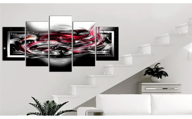 Quadro Nastro del carmine  Colore Nero, Dimensioni e Misure 100x50