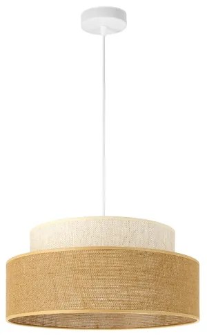 Lampadario a sospensione con filo BOHO 1xE27/60W/230V diametro 40 cm color crema/beige