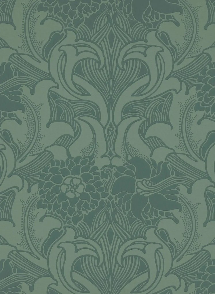 Little Greene Carta da parati Dahlia Scroll - Tea with Florence