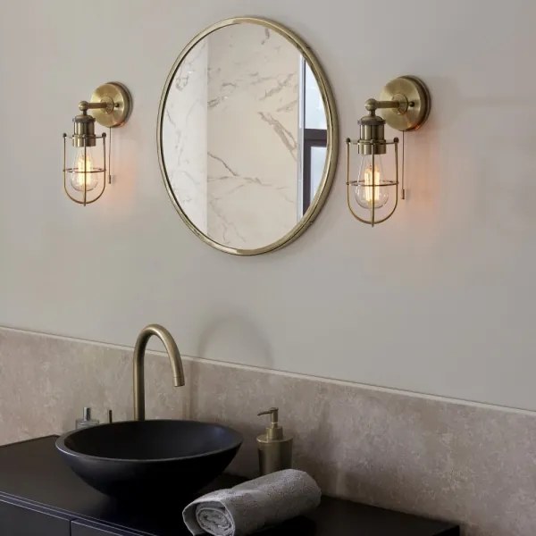 Endon 99952 - Applique da bagno CREW 1xE27/6W/230V IP44 ottone