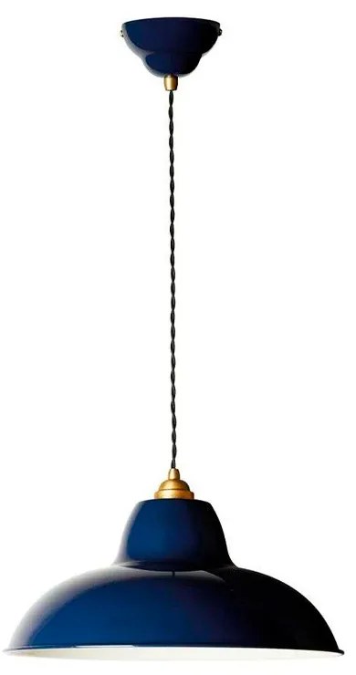 Anglepoise - Original 1227 Midi Wide Brass Lampada a Sospensione Blu Inchiostro Anglepoise