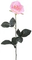 Set 6 Rose Artificiali Aperta Altezza 74 cm Rosa