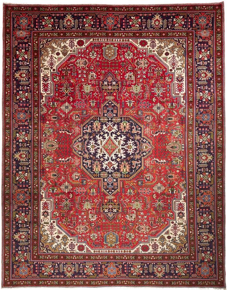 Tabriz Tappeto persiano 400 x 310 Rosso (Iran) Annodato A Mano