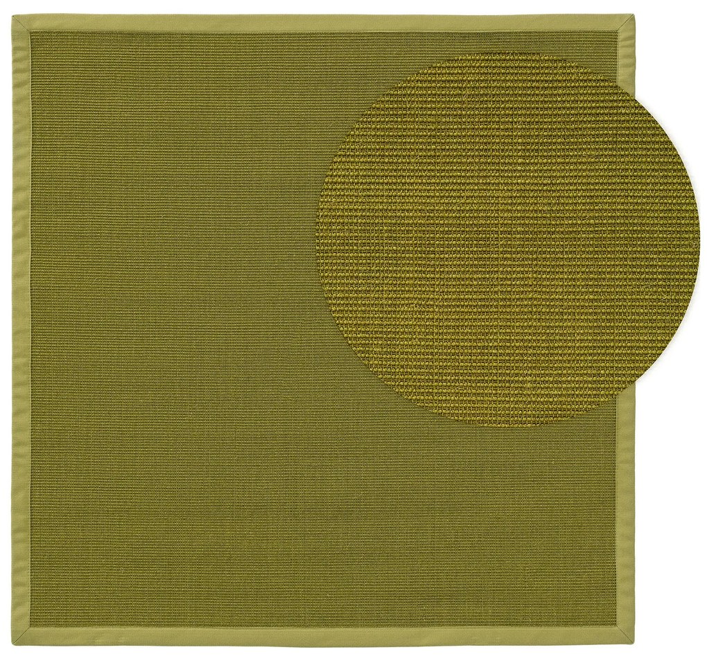 benuta Nest Tappeto sisal Sana Verde 200x200 cm - Tappeto design moderno soggiorno